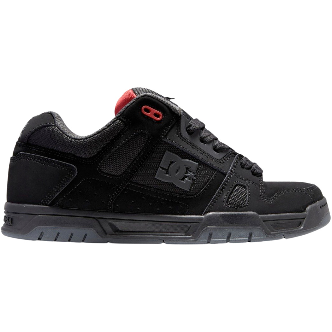 2026 DC Shoes Stag Trainers 320188 - Black / Grey / Red